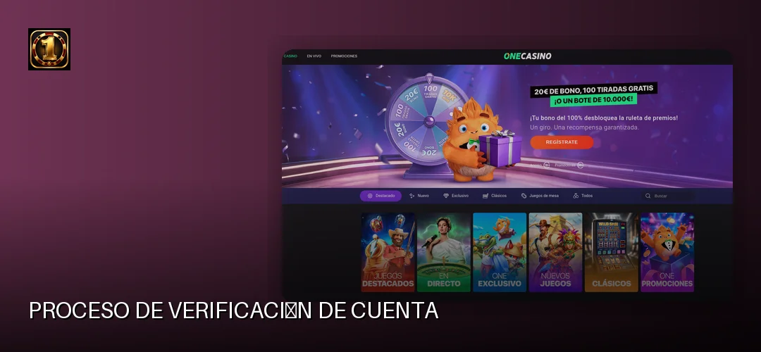 One Casino promotional banner