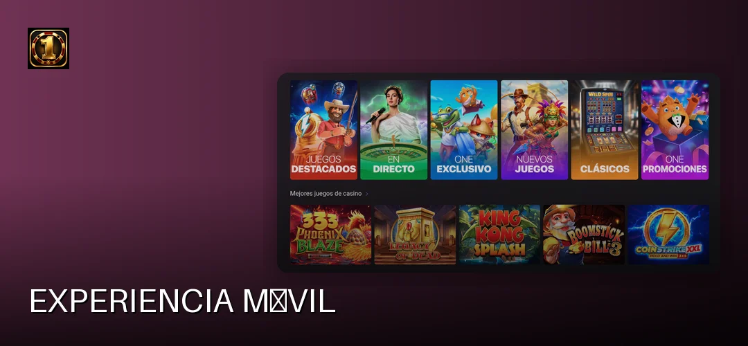 One Casino promotional banner
