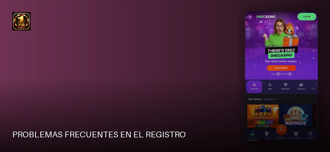 One Casino promotional banner