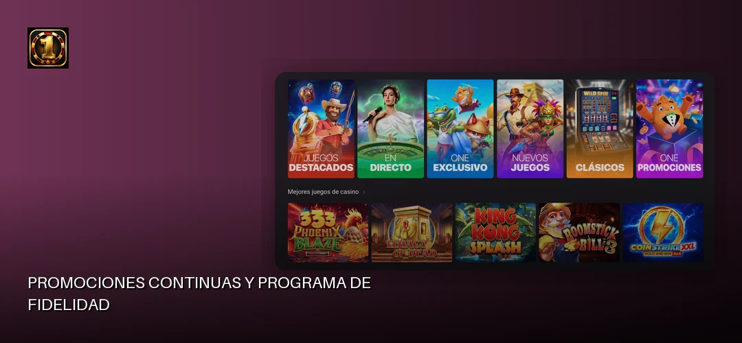 One Casino promotional banner